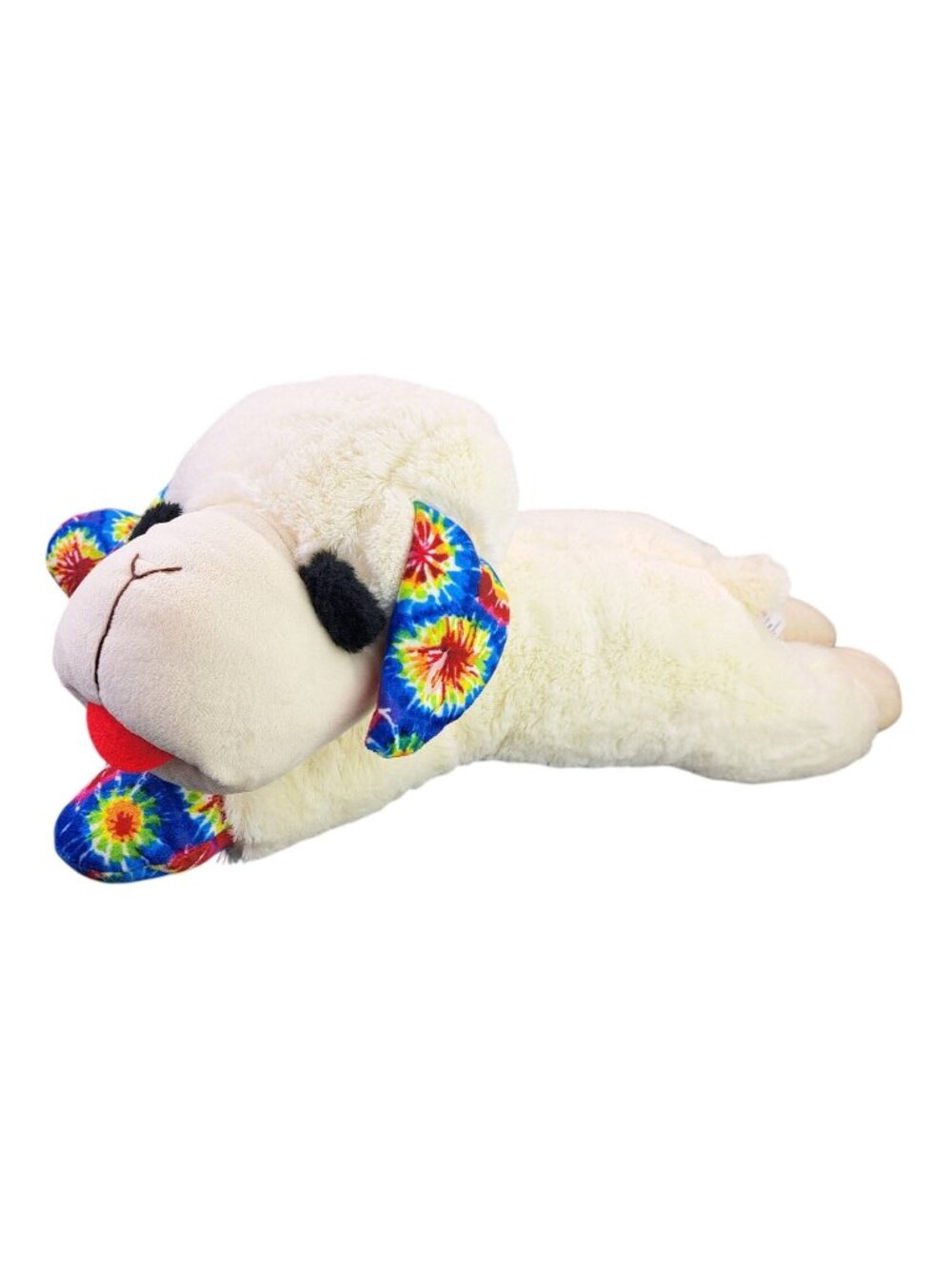 Lamb Chop Jumbo Plush Toy Dreamworks Tie-Dye Pillow Colorful With Squeaker 23"
